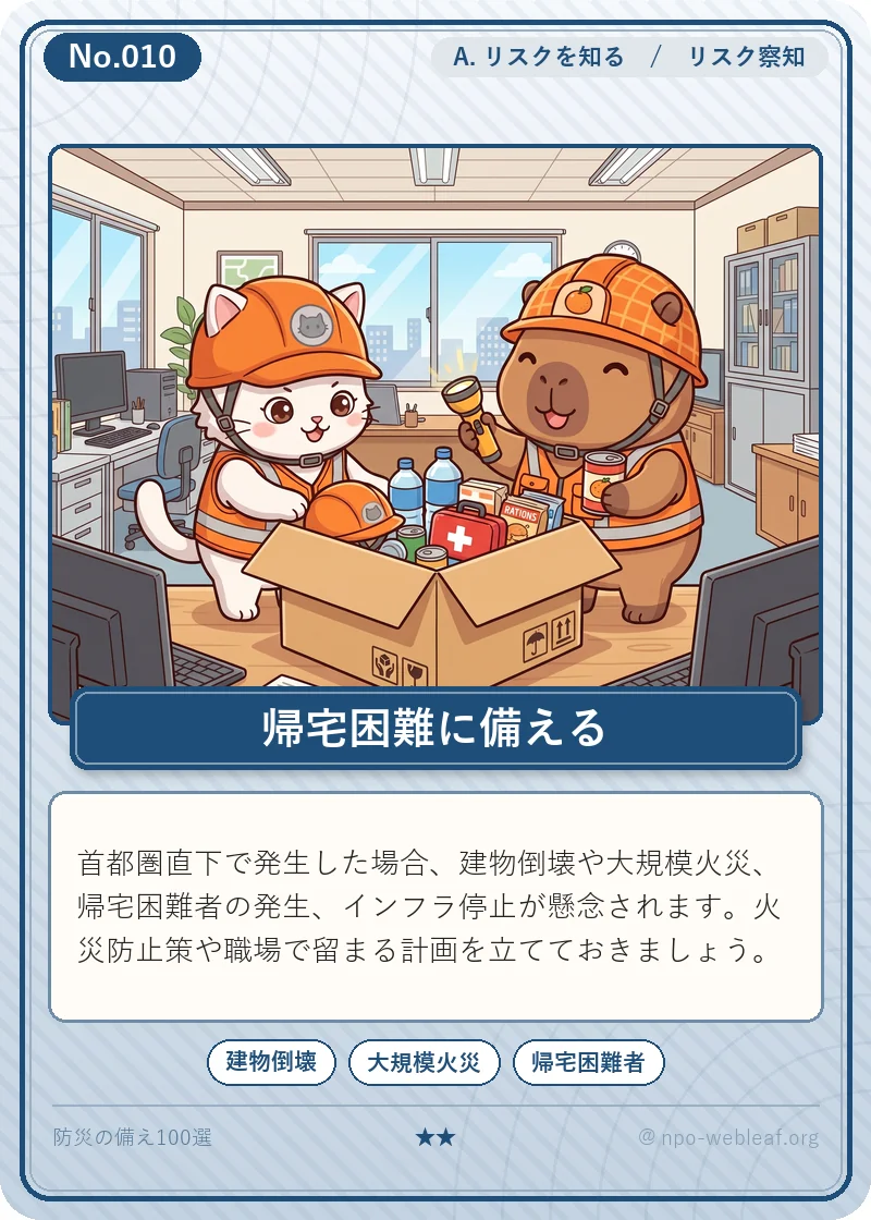 首都直下地震の被害想定のイラスト