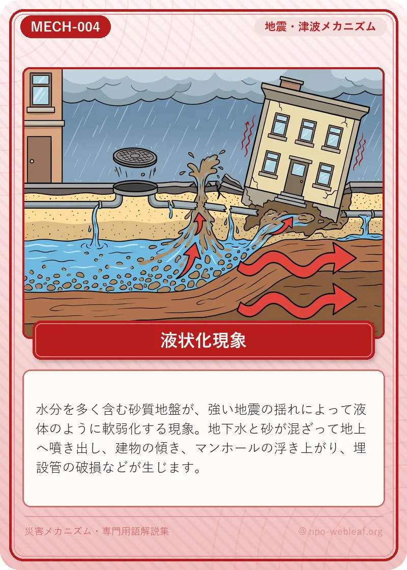 液状化現象の図解